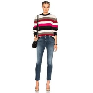 Mother The Fly Cut Stunner Ankle Fray Jeans In Moon Dark Sz 24 W 25